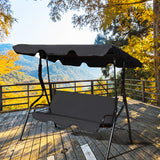 Seater,Black,Outdoor,Garden,Patio,Swing,Sunshade,Cover,Waterproof,Canopy,Cover