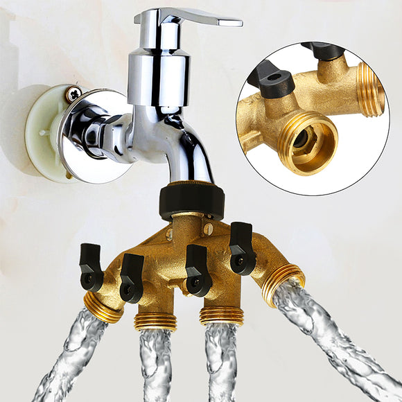 European,Standard,Brass,Faucet,Manifold,Water,Segregator,Garden,Connector,Splitter,Switcher,Control,Valve