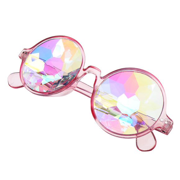 Unisex,Party,Kaleidoscope,Glasses,Glass,Costume,Mirrored,Retro,Frame