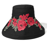 Women,Summer,Outdoor,Embroidery,Flower,Casual,Sunshade,Visor