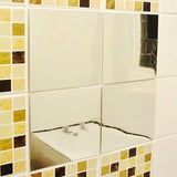 Honana,Mirror,Acrylic,Silver,Sticker,Decal,Bathroom,Square,Mirror,Sticker