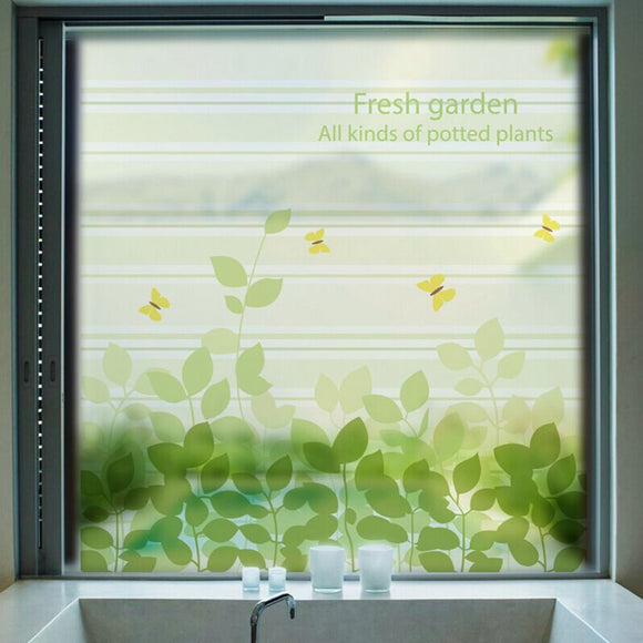 Green,Frosted,Opaque,Glass,Window,Privacy,Glass,Stickers,Decor