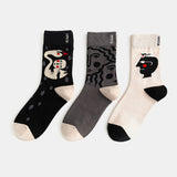 Unisex,Retro,Personality,Cotton,Patchwork,Color,Couple,Socks