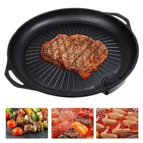 Aluminum,38.5cm,Grill,Plate,Barbecue,Stick,Coating,Roaster,Plate,Camping,Picnic