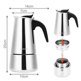 Coffee,Stainless,Steel,Removable,Espresso,Italian,Maker,Stove,Drink,Camping,Travel