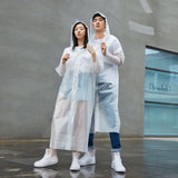 COTTONSMITH,Outdoor,Portable,Frosted,Transparent,Cuttable,Raincoat,Detachable
