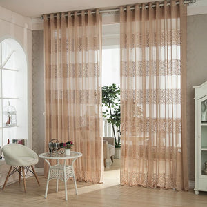 Panel,European,Style,Jacquard,Breathable,Voile,Sheer,Curtains,Bedroom,Living,Window,Screening