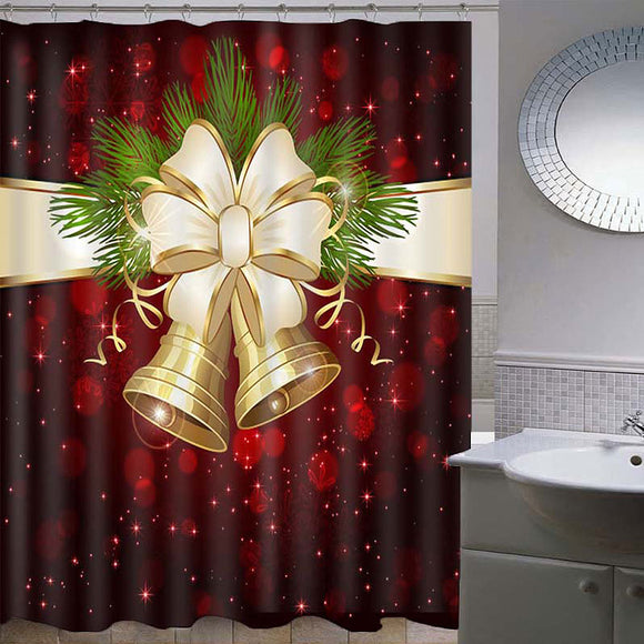 Christmas,Pattern,Waterproof,Bathroom,Curtain,Snowman,Shower,Curtain