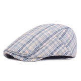 Washed,Cotton,Plaid,Beret,Outdoor,Sport,Adjustable,Visor,Forward