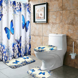 Butterflies,Therapy,Prints,Waterproof,Shower,Curtain,Bathroom,Carpets,Toilet,Cover,Floor,Bathroom,Decor