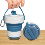 IPRee,450ml,Silicone,Folding,Portable,Telescopic,Water,Drinking,Bottle,Coffee,Straw