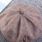 Womens,Leisure,Beanie,Cotton,Docker,Vogue,Outdoor,Plaid,Skullcap