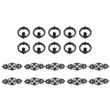 10Pcs,Black,Antique,Cabinet,Drawer,Cupboard,Handle,Retro