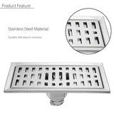 200x100mm,Stainless,Steel,Rectangle,Shower,Floor,Drain,Removable,Strainer,Linear,Quick,Drain,Grate