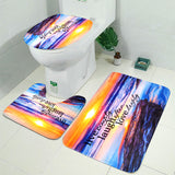 Sandy,Beach,Waterproof,Bathroom,Shower,Curtain,Toilet,Cover