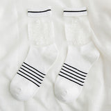 Vogue,Cottton,Stripe,Ankle,Socks,Leisure,Resistant,Breathable,Deodorization,Women