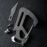 Titanium,Alloy,Outdoor,Survival,Blade,Climbing,Keychain,Screwdriver,Opener,Paper,Cutter