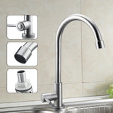 32x13.5cm,Stainless,Steel,Kitchen,Faucet,Single,Lever,Water,Silver,Faucet