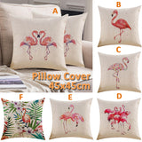 45x45cm,Fashion,Flamingo,Cotton,Linen,Pillowcase,Decorative,Pillow