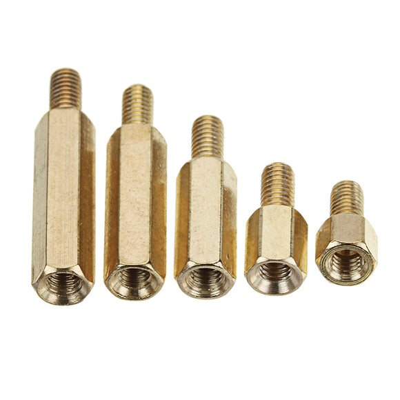 Suleve,M3BH4,100Pcs,Brass,Standoffs,Support,Spacer,Pillar,Screw,Board