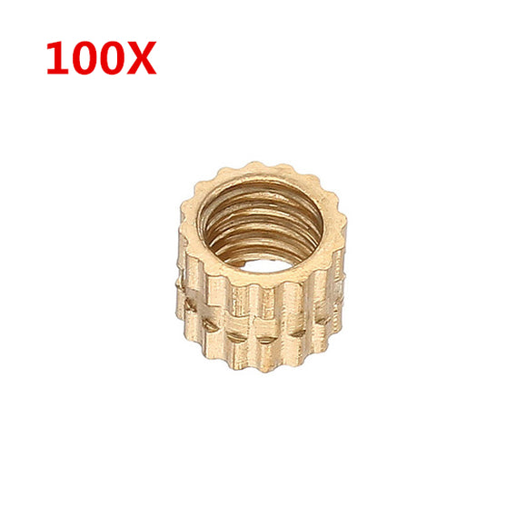 100Pcs,Brass,Knurled,Female,Thread,Round,Insert,Embedded,Injection,Molding