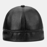 Banggood,Design,Solid,Color,Leather,Beanie,Brimless,Landlord,Skull