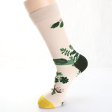 Tulips,Birds,Flowers,Illustration,Fashion,Socks,Harajuku,Cotton,Men's,Socks