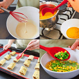 Silicone,Cooking,Slotted,Turner,Spoon,Ladle,Spaghetti,Server,Scrapers,Whisk,Tongs,Kitchen,Utensils