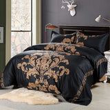 Bedding,Black,White,Printing,Quilt,Cover,Pillowcase,Queen