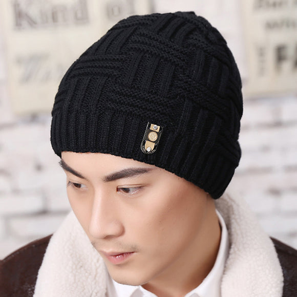 Winter,Thicken,Windproof,Jacquard,Knitted,Winter,Outdoor,Skull,Beanie