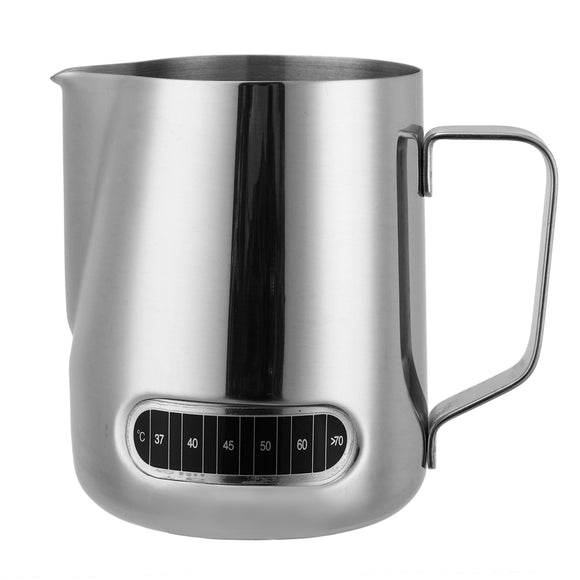 600ml,Stainless,Steel,Coffee,Pitcher,Espresso,Frothing,Thermomete