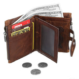 Outdoor,Travel,Leather,Bifold,Wallet,Holder,Purse,Billfold,Pocket