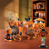 Boxwood,Wooden,Halloween,Pumpkin,Standing,Craft,Festival,Decoration