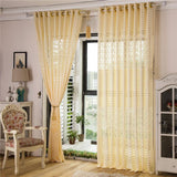 Panel,Jacquard,Sheer,Tulle,Curtains,Bedroom,Living,Hollow,Window,Screening