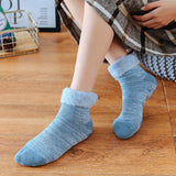 Women,Thickening,Fleece,Lining,Floor,Socks,Ankle,Socks