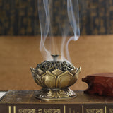 Lotus,Incense,Burner,Holder,Flower,Statue,Censer,Chinese,Style,Buddhist,Meditation,Decor