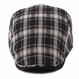 Unisex,Casual,Outdoor,Adjustable,Plaid,Pattern,Cotton,Beret,Peaked