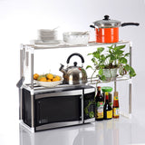 Layers,Microwave,Stainless,Steel,Kitchen,Storage,Shelf,Container,Kitchen,Storage