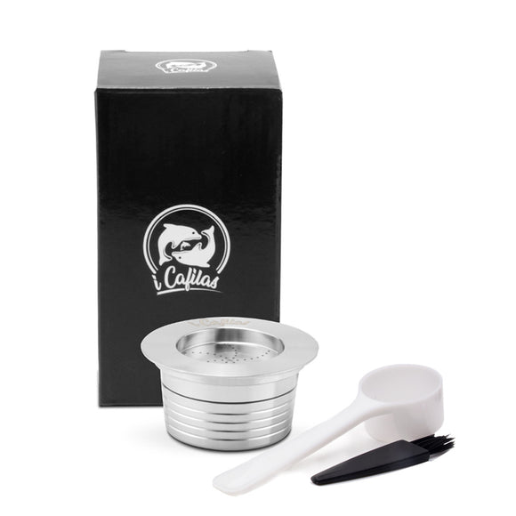 Stainless,Steel,Refillable,Coffee,Capsule,Reusable,Coffee,Holder,Spoon,Brush,Lavazza,Coffee,Machine