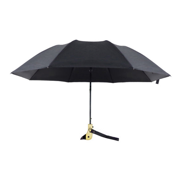 Automatic,Folding,Umbrella,People,Lovely,Wooden,Handle,Umbrella,Windproof,Camping,Sunshade
