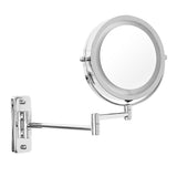 Lighted,Makeup,Cosmetic,Mirror,Bathroom,Flexible,Floding,Adjustable,Mounted,Mirrors"