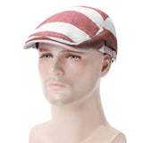 Women,Cotton,Stripe,Beret,Sunshade,Casual,Outdoors,Peaked,Forward