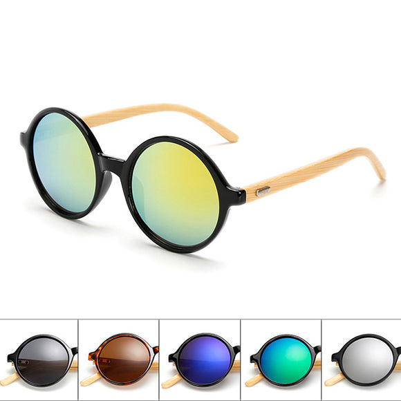 Unisex,Vintage,Retro,Round,UV400,Sunglasses,Handmade,Bamboo,Shades,Eyewear,Glasses