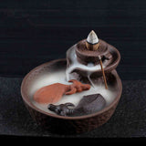 Ceramic,Backflow,Incense,Burner,Cones,Holder,Sticks,Censer,Buddhist,Decor