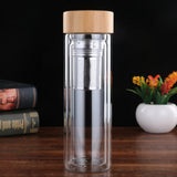 450ml,Double,Glass,Water,Bottle,Outdoor,Sports,Traveling,Camping,Water