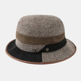Stitching,Contrast,Color,Street,Trend,Retro,Personality,Bucket