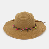 Women,Sunscreen,Vacation,Beach,Foldable,Stylish,Trinket,Chain,Decoration,Straw