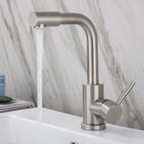 Stainless,Steel,Bathroom,Basin,Faucet,Rotate,Single,Handle,Single,Mixer,Hoses