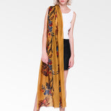 90*180CM,Women,Linen,Summer,Chinese,Floral,Painting,Scarf,Outdoor,Breathable,Flower,Shawl