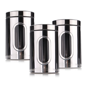 Stainless,Steel,Coffee,Sugar,Canisters,Kitchen,Storage,Container